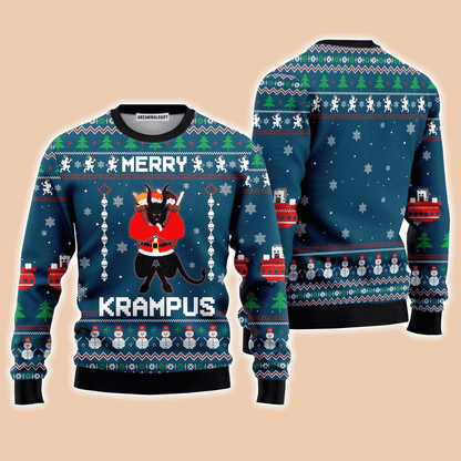 Merry Krampus Sweater Christmas, Ugly Sweater For Men & Women, Perfect Outfit For Christmas New Year Autumn Winter