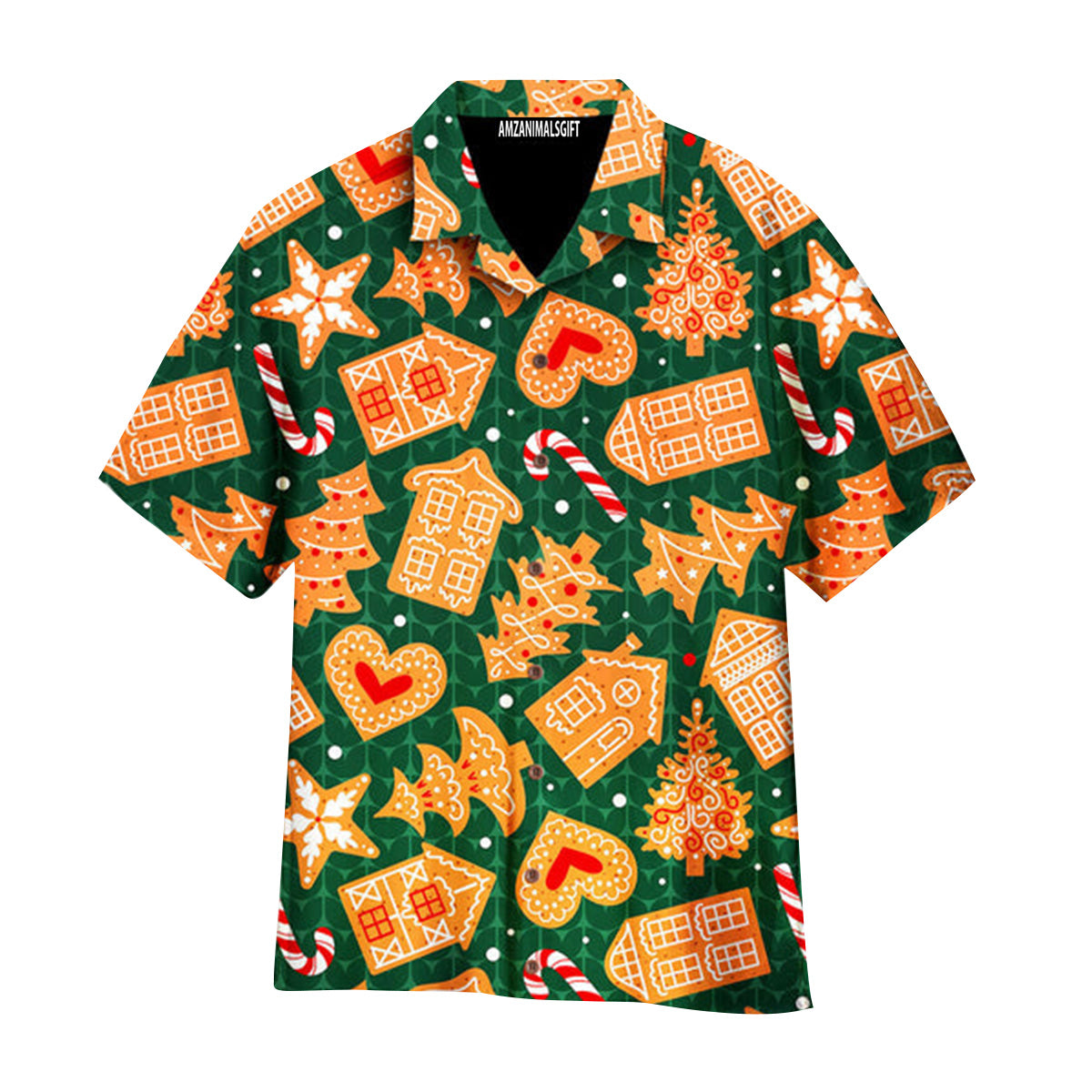 Christmas Gingerbread And Sweets Hawaiian Shirt, Perfect Outfit For Men And Women On Summer Tropical Hawaiian Gingerbread Lovers