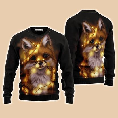 Light Fox Merry Sweater, Ugly Sweater For Men & Women, Perfect Outfit For Christmas New Year Autumn Winter