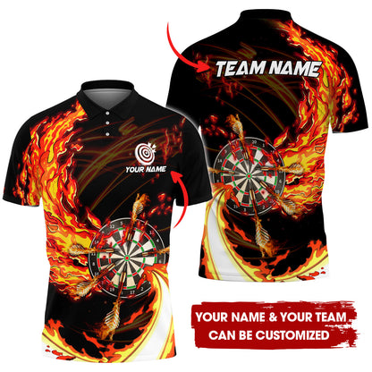 Customized Breath Of Fire Darts Men Polo Shirt, Custom Darts For Team Polo Shirt For Men, Perfect Gift For Darts Lovers, Darts Players