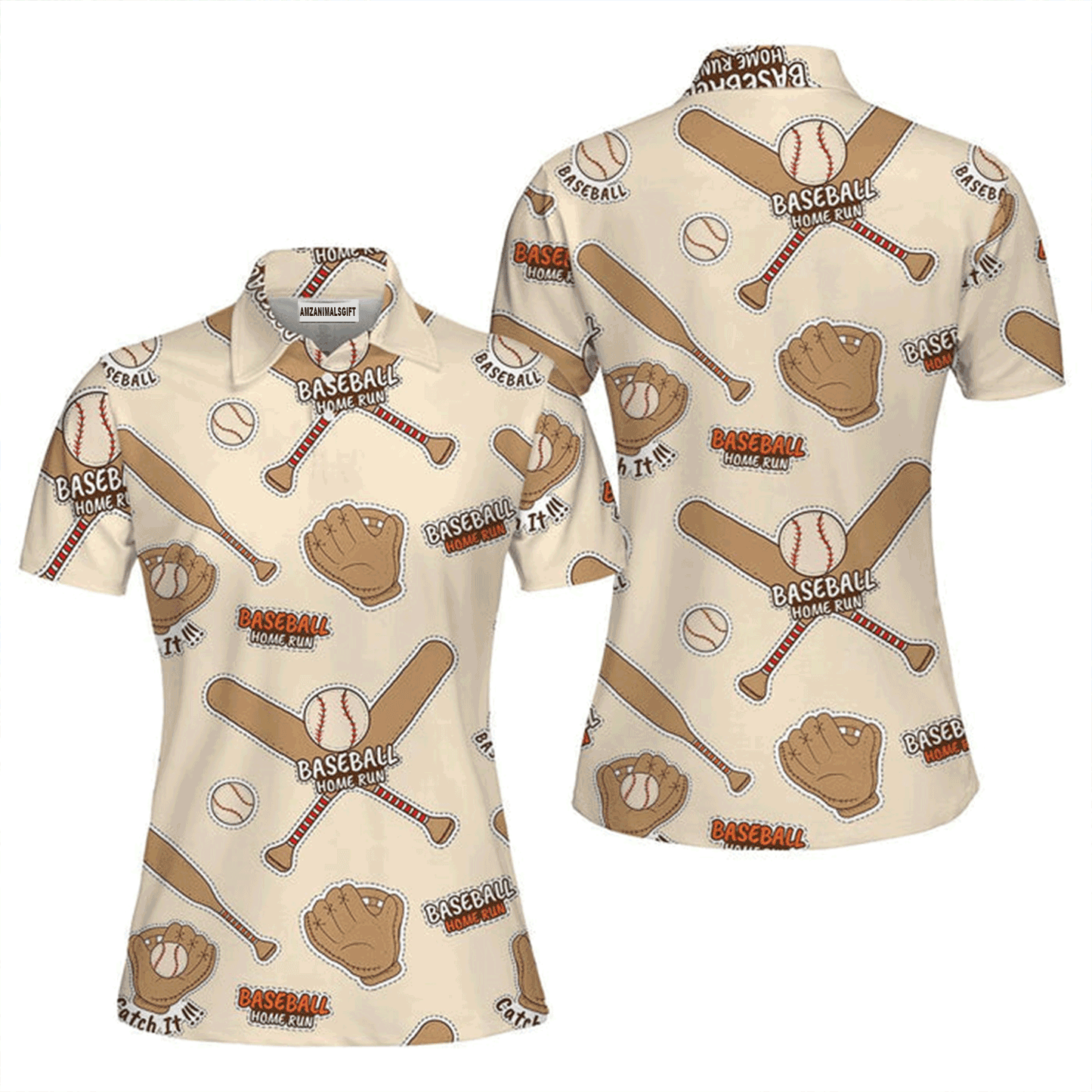 Baseball Women Polo Shirt, Baseball Home Run Polo Shirt For Women, Perfect Polo Shirt For Baseball Lovers