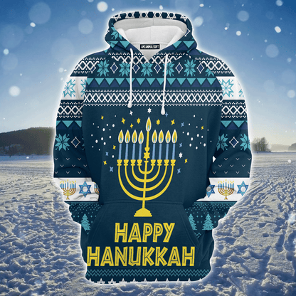 Hanukkah Premium Christmas Hoodie, Happy Hanukkah Christmas Unisex Hoodie For Men & Women - Perfect Gift For Christmas, Friends, Family