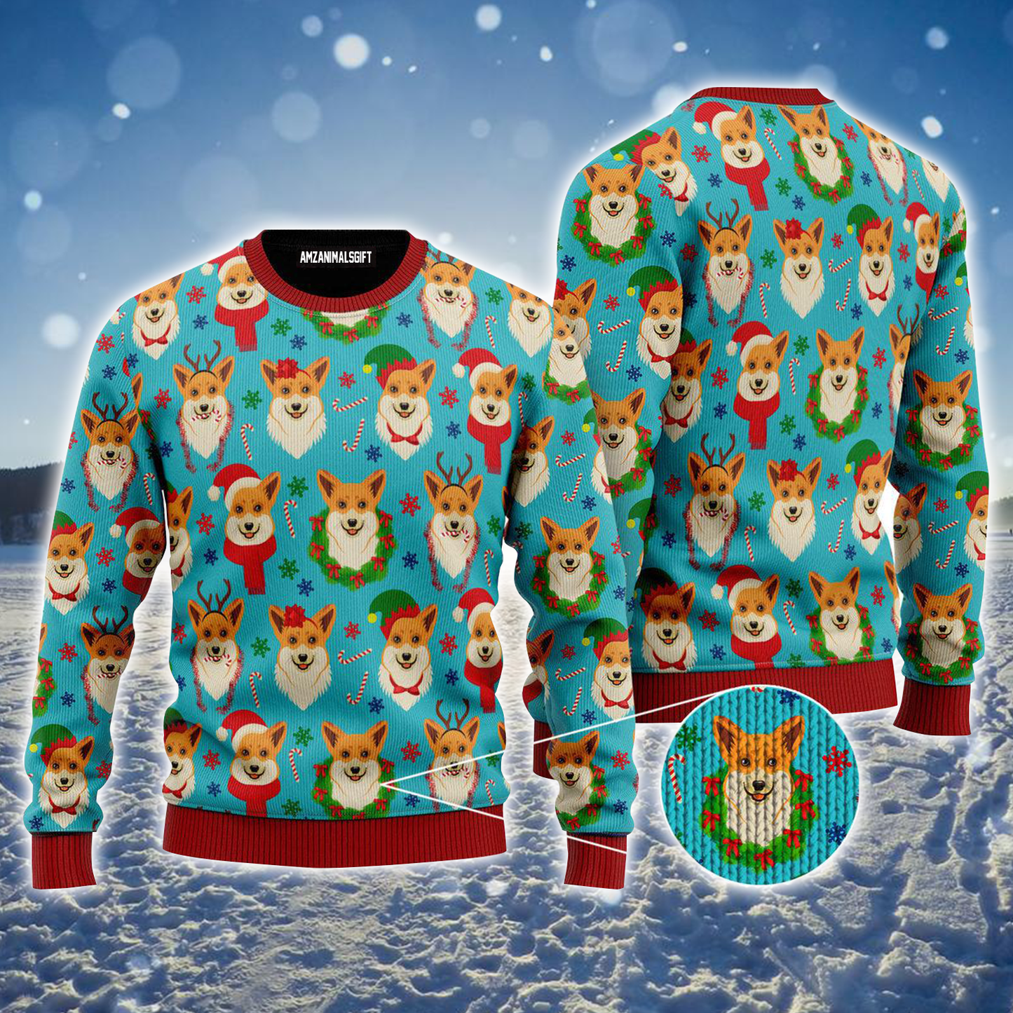 Corgi Dog Ugly Sweater, Funny Christmas Corgi Dog Ugly Sweater For Men & Women, Perfect Gift For Corgi Lovers, Friends, Family