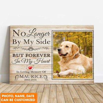 Personalized Dog Landscape Canvas, You Left Your Paw Prints Canvas, Custom Memorial Pet Photo, Perfect Gift For Dog Lovers, Friends, Family
