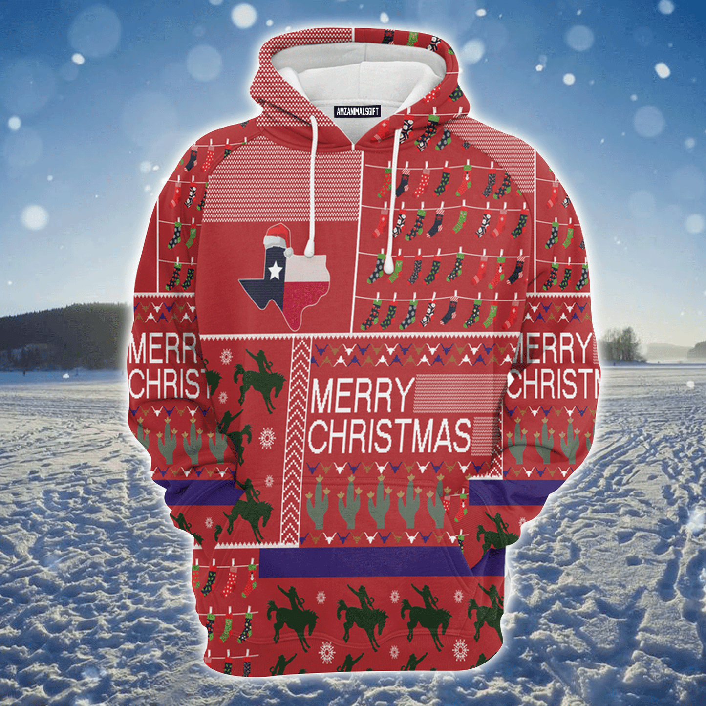 Texas Xmas Premium Christmas Hoodie, Texas Merry Christmas Unisex Hoodie For Men & Women - Perfect Gift For Christmas, Texas Lovers