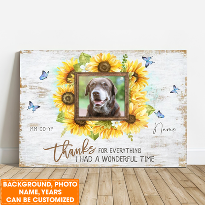 Personalized Dog Landscape Canvas, Custom Gift For Someone Who Lost A Pet Dog Memorial Gift Canvas Print, Perfect Gift For Dog Lovers, Friends, Family