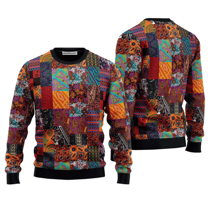 Awesome Patchwork Sweater, Ugly Sweater For Men & Women, Perfect Outfit For Christmas New Year Autumn Winter