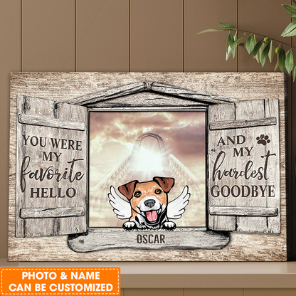 Personalized Dog Landscape Canvas, Custom Gift For Dog Owner Dog Sympathy Gifts Dog, Perfect Gift For Pet Lovers, Friend, Family