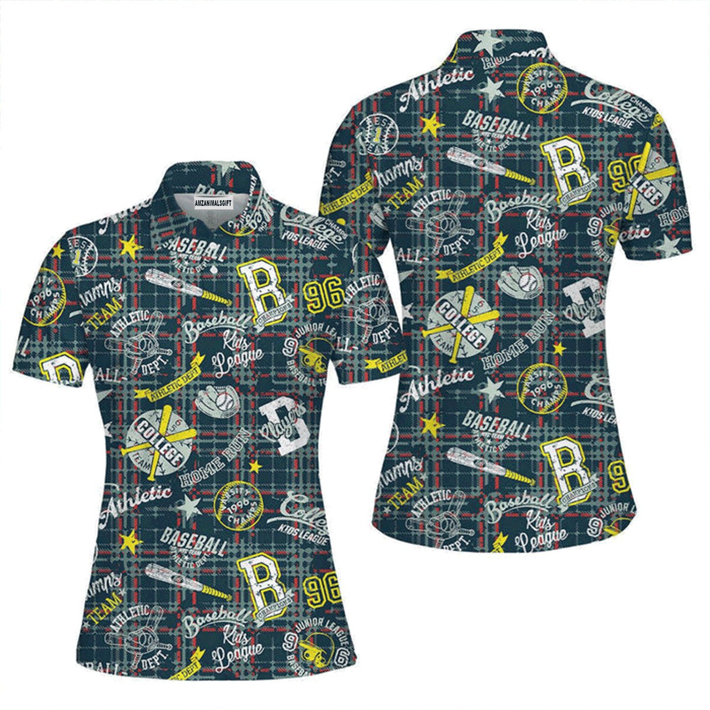 Baseball Women Polo Shirt, Baseball League Team Polo Shirt For Women, Perfect Polo Shirt For Baseball Lovers