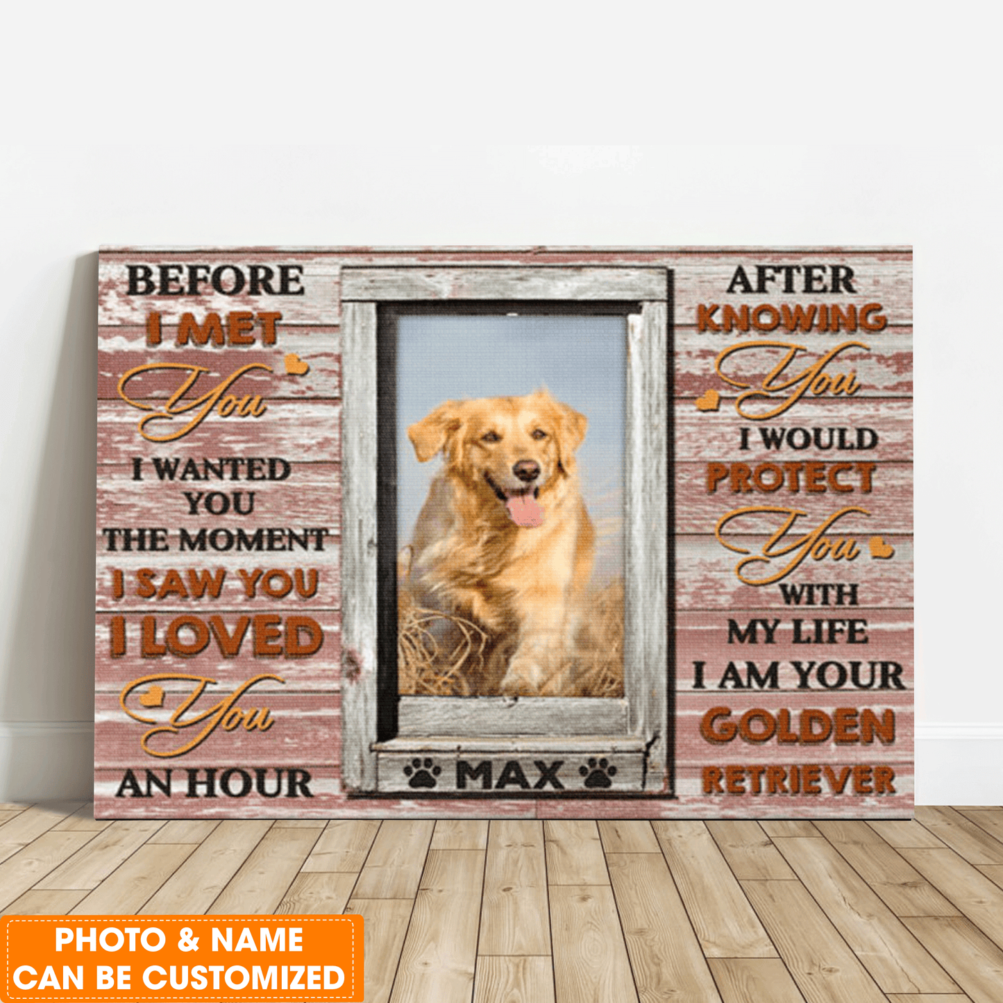 Personalized Dog Canvas, Custom Dog Gifts Before I Met You I Love You Canvas, Perfect Gift For Dog Lovers, Friend, Family
