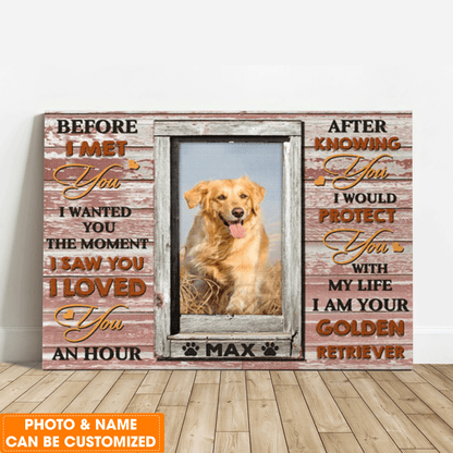 Personalized Dog Canvas, Custom Dog Gifts Before I Met You I Love You Canvas, Perfect Gift For Dog Lovers, Friend, Family