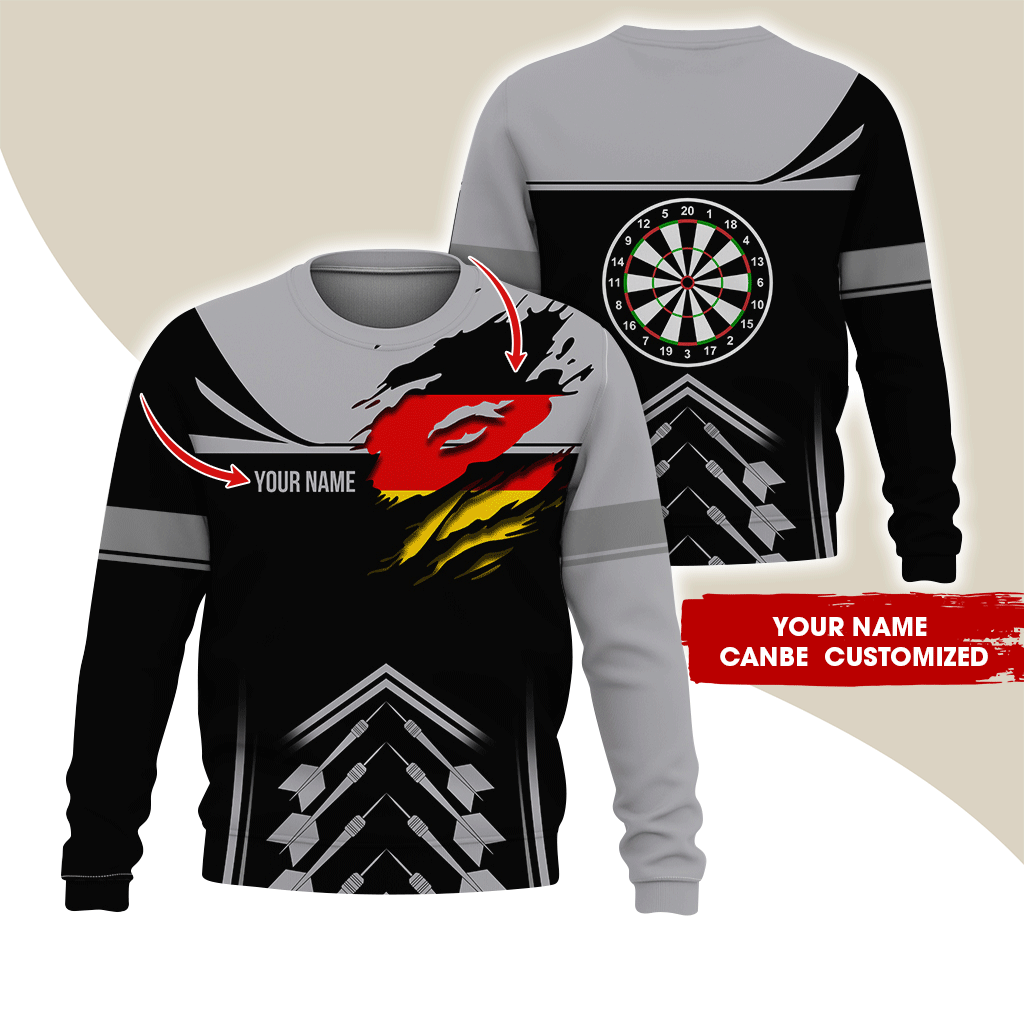 Customized National flag Darts Sweatshirt, National flag Darts Sweatshirt For Men & Women, Perfect Gift For Darts Lovers, Friend, Family