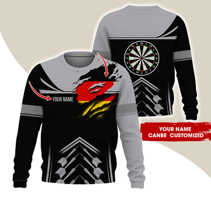 Customized National flag Darts Sweatshirt, National flag Darts Sweatshirt For Men & Women, Perfect Gift For Darts Lovers, Friend, Family