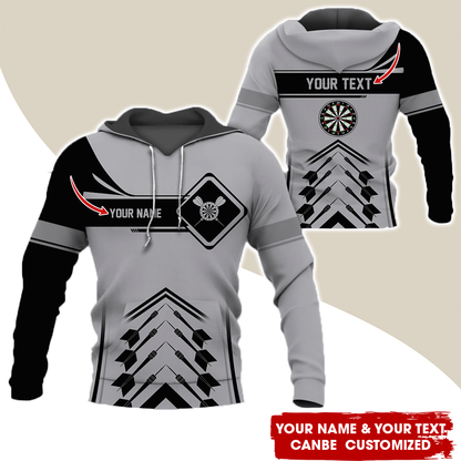 Customized Name Darts Premium Hoodie, Elevate Your Dart Game With Our Custom Name Hoodie, Perfect Gift For Darts Lovers, Friend, Family