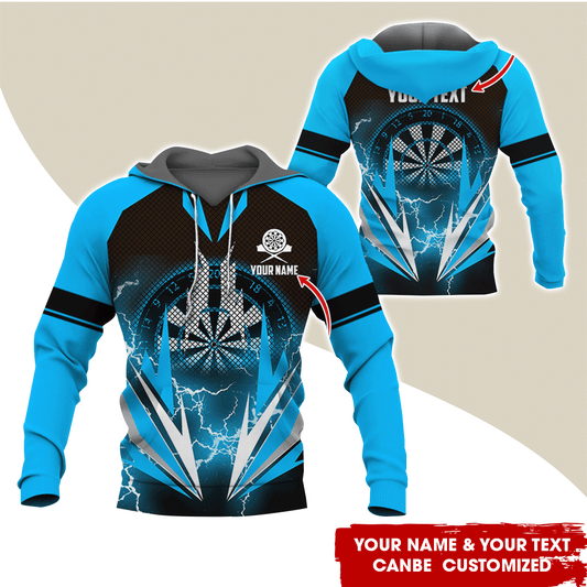Customized Name Darts Thunder Premium Hoodie, Darts Pattern Hoodie, Perfect Gift For Darts Lovers, Friend, Family