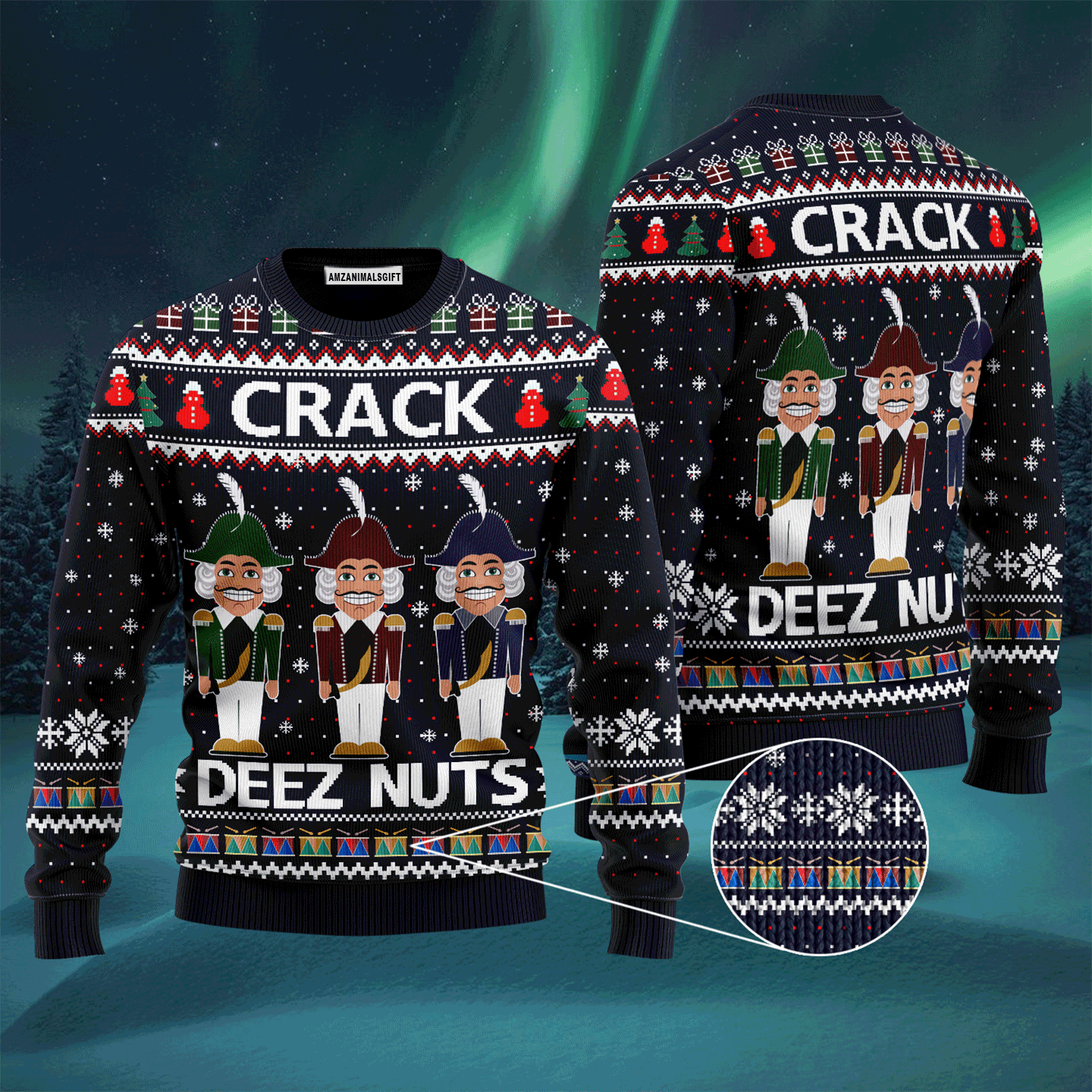 Awesome Crack Deez Nuts Nutcracker Sweater, Ugly Sweater For Men & Women, Perfect Outfit For Christmas New Year Autumn Winter