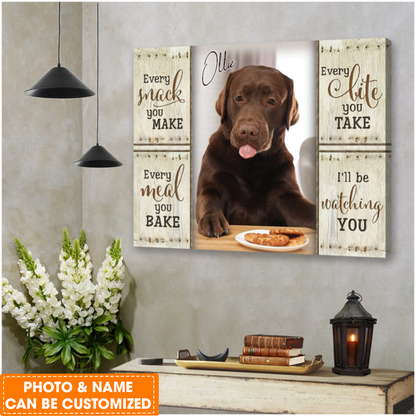 Personalized Dog Landscape Canvas, Custom Your Pet Photo, I’ll be watching you Canvas, Perfect Gift For Dog Lovers, Friend, Family