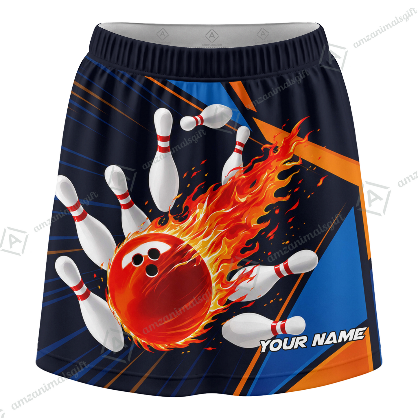 Customized Bowling Trouser Skirts With Shorts Underneath, Bowling Meteor Fireball With Pockets