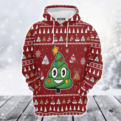 Poop Premium Christmas Hoodie, Poop Christmas Tree Unisex Hoodie For Men & Women - Perfect Gift For Christmas, Family