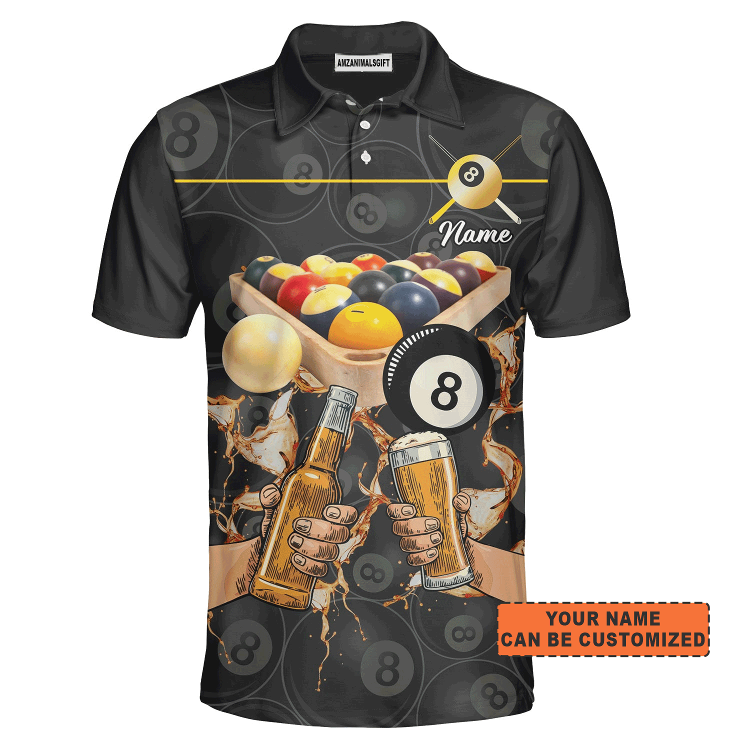 Customized Billiard Men Polo Shirt, Personalized Billiard Pool And Beer That's Why I am Here Shirt For Men, Bowling Lovers