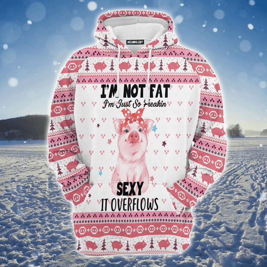 Lovely Pig Premium Christmas Hoodie, I'm just So Freakin Sexy It OverFlows Unisex Hoodie For Men & Women - Perfect Gift For Christmas, Family