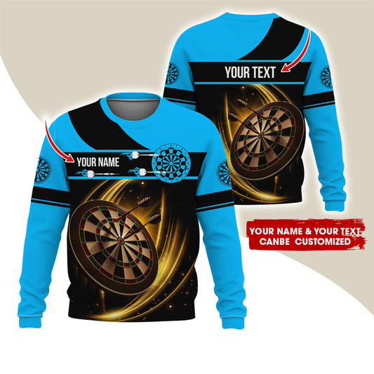 Customized Name & Text Darts Sweatshirt, Personalized Name & Text Darts Sweatshirt For Men & Women - Gift For Darts Lovers, Darts Players