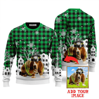 Custom Photo Dog In Christmas City Sweater, Ugly Sweater For Men & Women, Perfect Outfit For Christmas New Year Autumn Winter