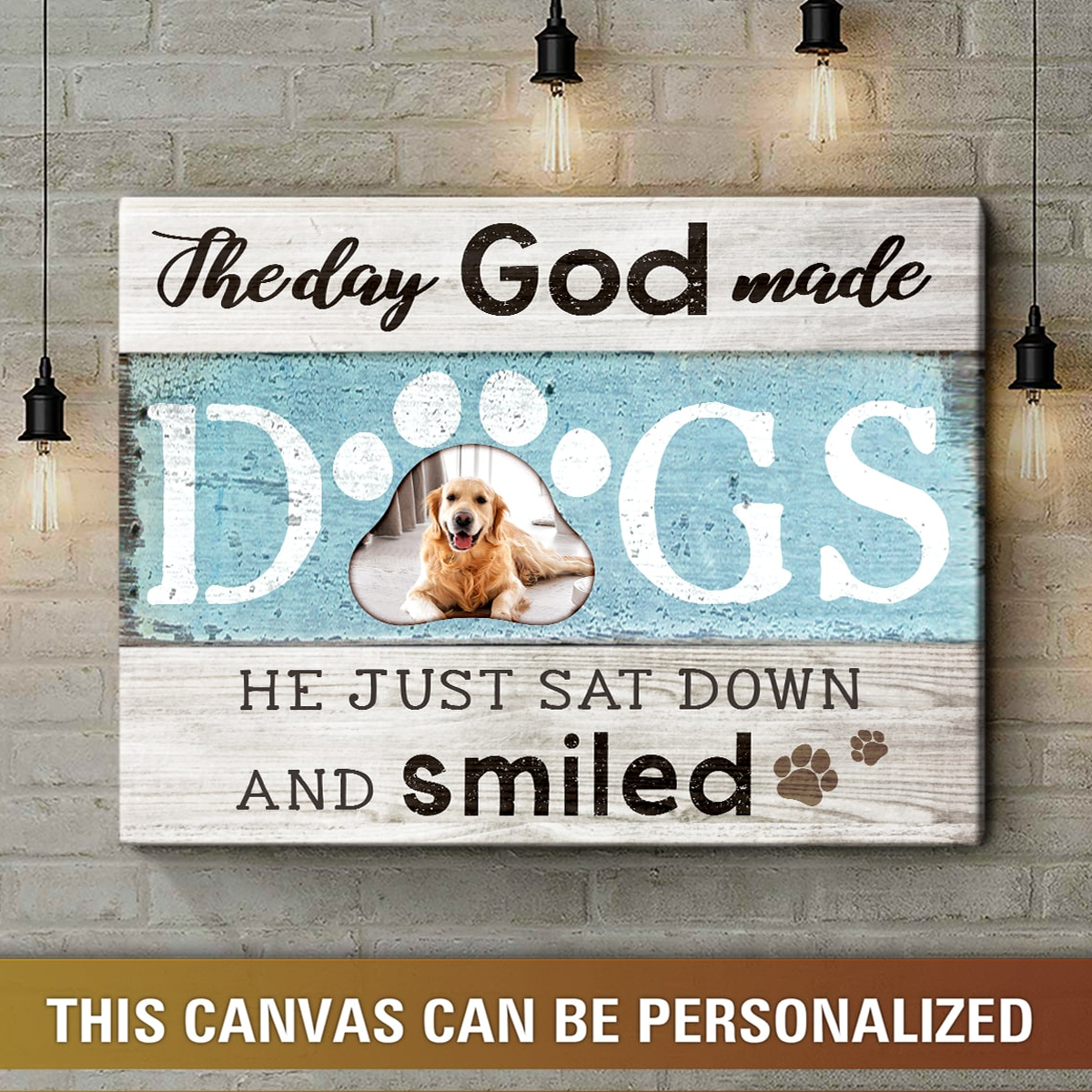 Personalized Dog Canvas, Custom Dog Gifts The Day God Made Dogs Sweet Dog Saying Canvas, Perfect Gift For Dog Lovers, Friend, Family