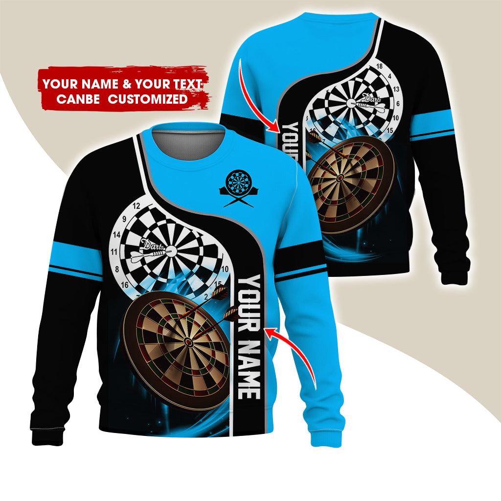 Customized Name & Text Darts Sweatshirt, Personalized Darts Team Sweatshirt For Men & Women - Gift For Darts Lovers, Darts Players