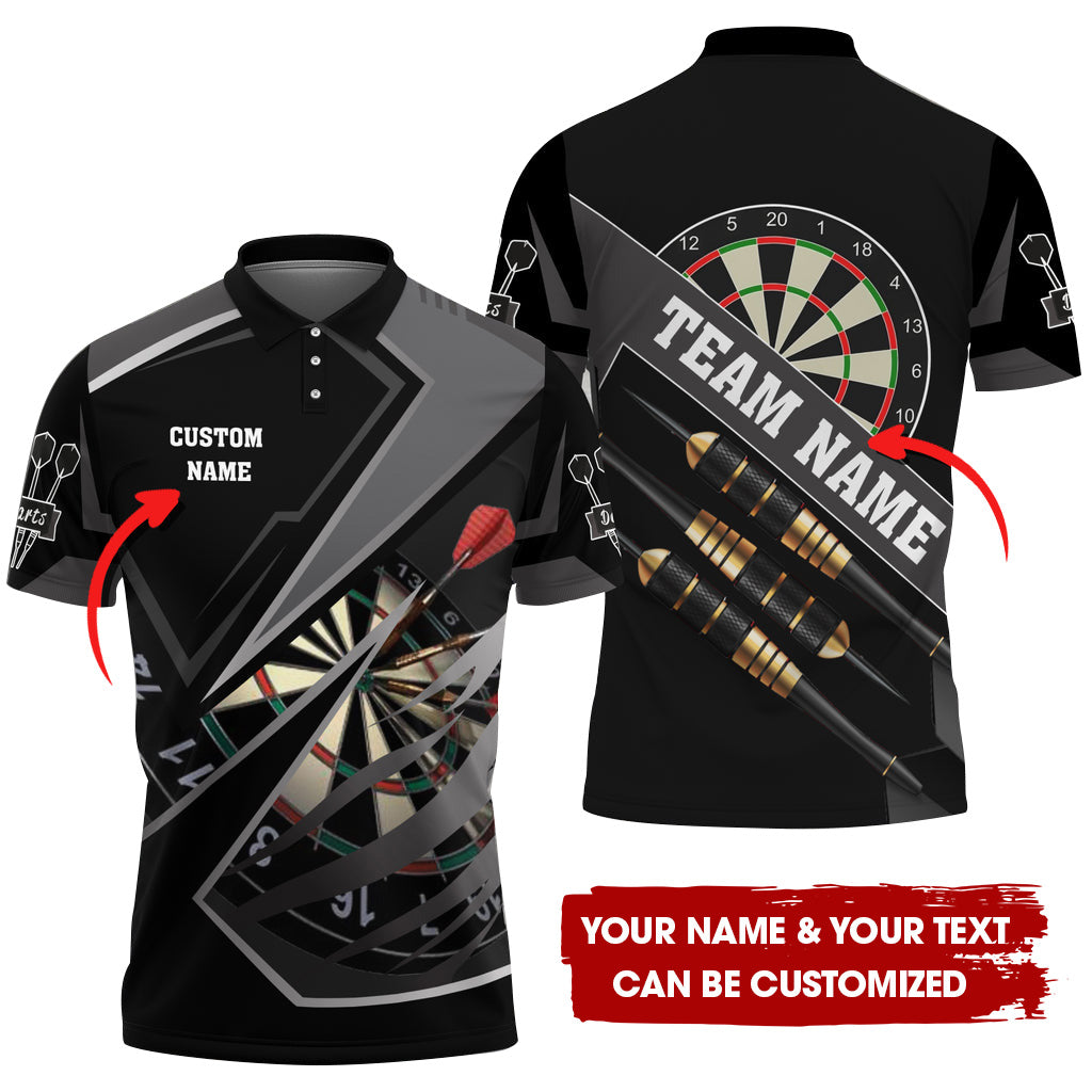 Customized Darts Men Polo Shirt, Personalized Darts For Team Multicolor Polo Shirt For Men, Perfect Gift For Darts Lovers, Darts Players