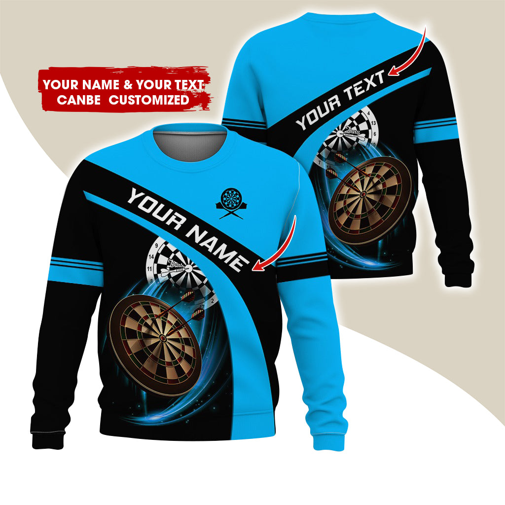 Customized Name & Text Darts Sweatshirt, Custom Darts Sweatshirt For Men & Women - Gift For Darts Lovers, Darts Players