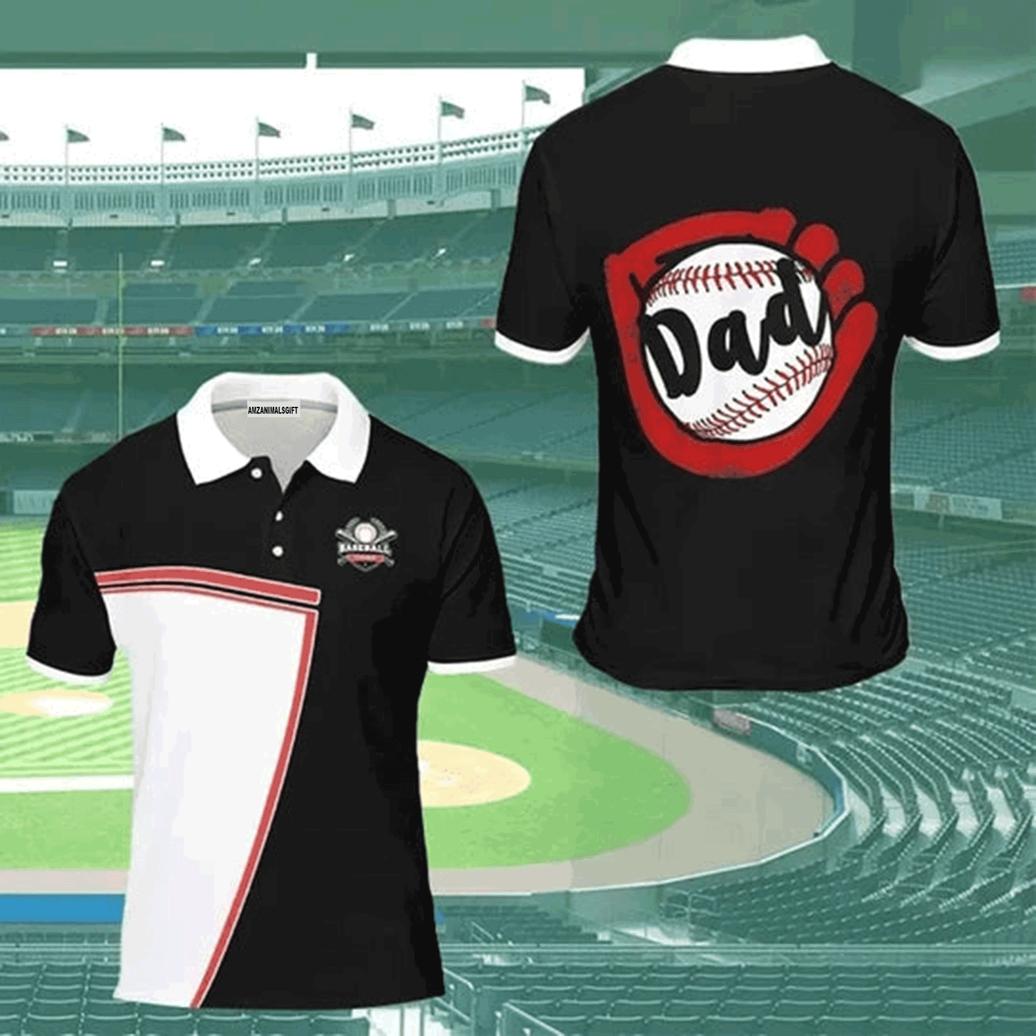 Baseball Men Polo Shirt, Baseball Dad Gift For Father Polo Shirt For Men, Perfect Polo Shirt For Baseball Lovers