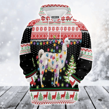 Llama Premium Christmas Hoodie, Llama Hit That Christmas Unisex Hoodie For Men & Women - Perfect Gift For Christmas, Friends, Family