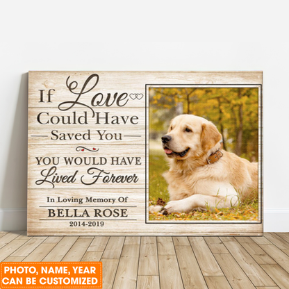 Personalized Dog Landscape Canvas, You Left Your Paw Prints Canvas, Custom Memorial Pet Photo, Perfect Gift For Dog Lovers, Friends, Family