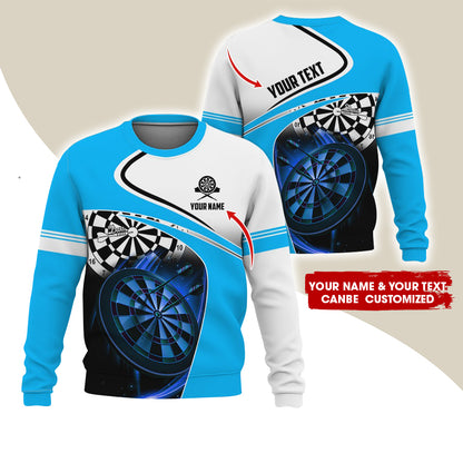Customized Name & Text Darts Sweatshirt, Personalized Name & Text Darts Sweatshirt For Men & Women - Gift For Darts Lovers, Darts Players