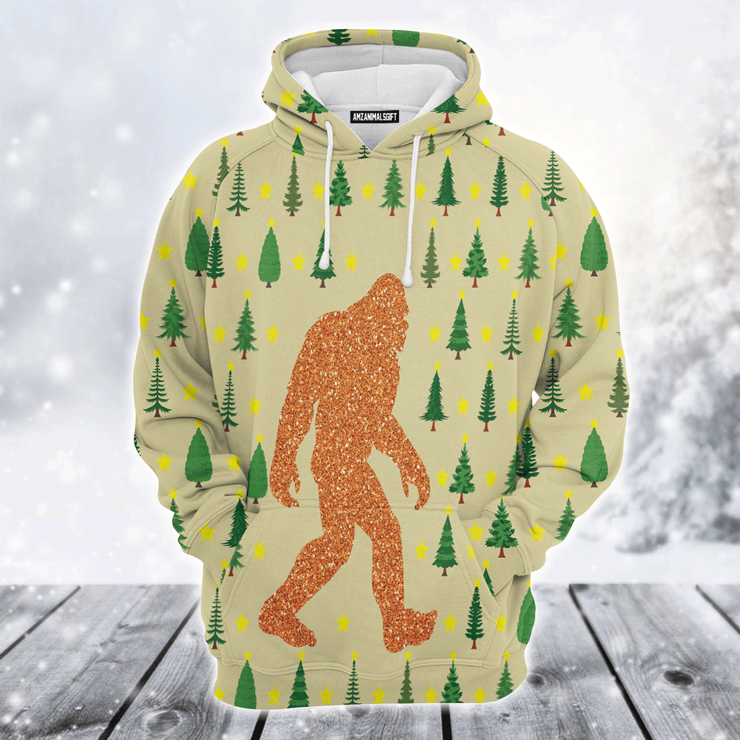 Bigfoot Premium Christmas Hoodie, Bigfoot Sasquatch Unisex Hoodie For Men & Women - Perfect Gift For Christmas, Friends, Family