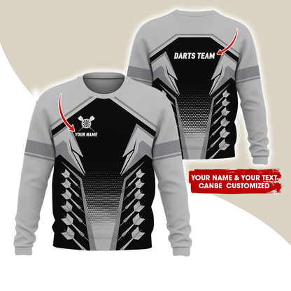Customized Darts Sweatshirt, Personalized Name & Text Sweatshirt For Men & Women, Perfect Gift For Darts Lovers, Friend, Family