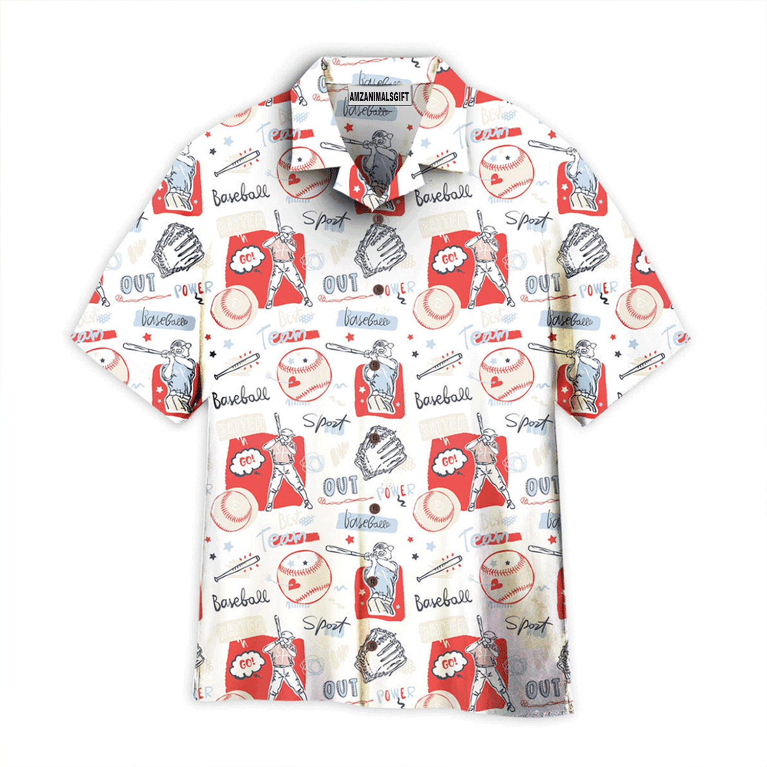 Baseball Hawaiian Shirt, Baseball Sport Power Hawaiian Shirt For Men & Woman, Perfect Gift For Baseball Lovers