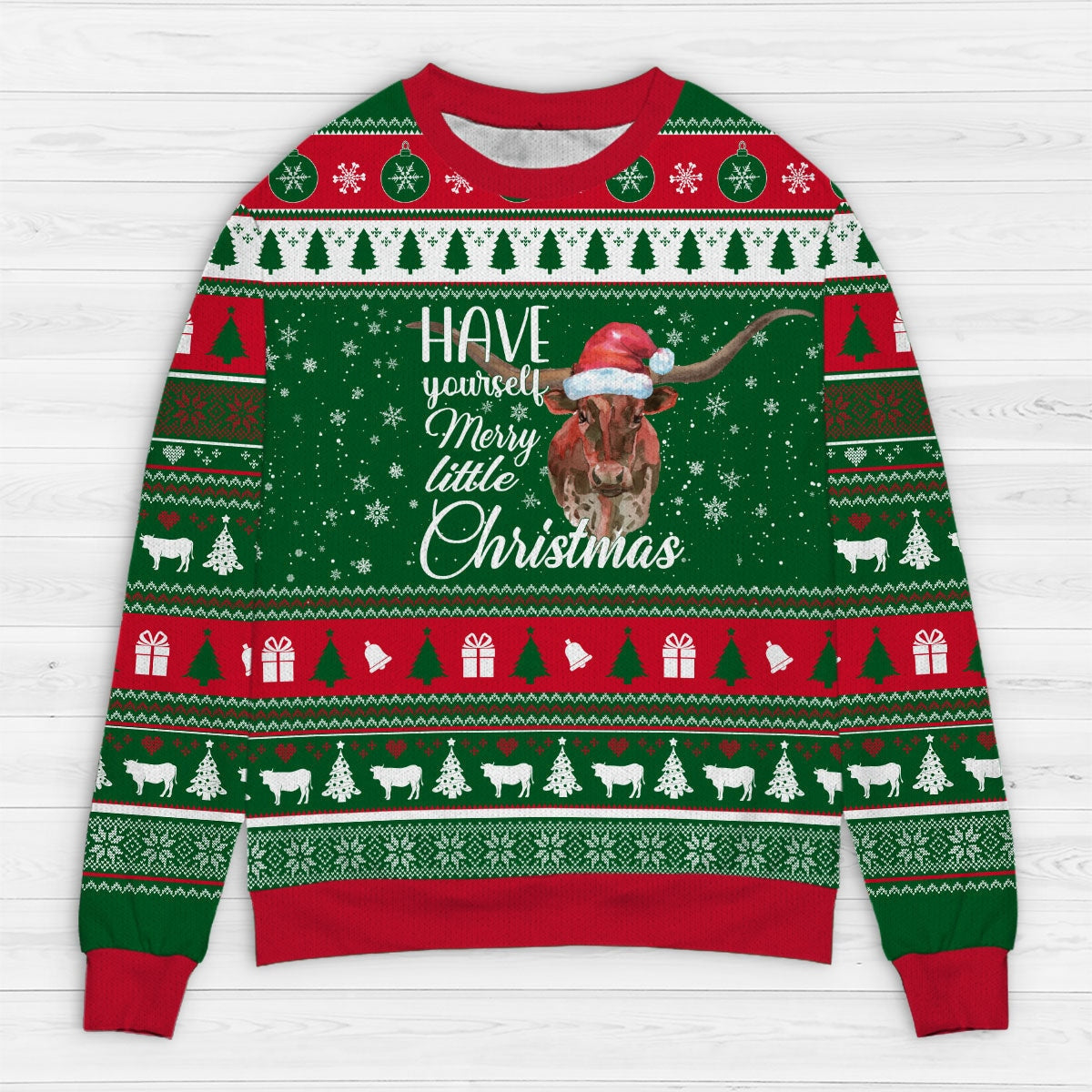 Texas Longhorn Ugly Christmas Sweater Have Yourself Merry Little Christmas, Perfect Outfit For Christmas, New Year Of Texas Longhorn Lovers