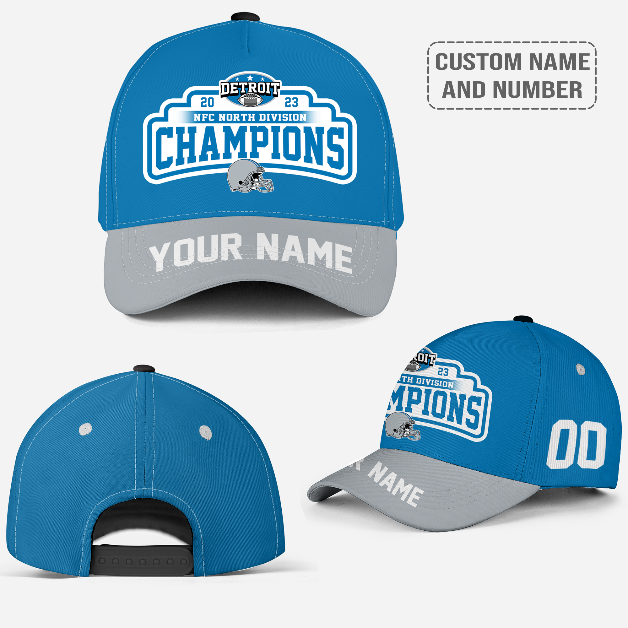 Detroit Football 2023 NFC North Division Champs Cap, Conquered The NFC Champions Gear For Detroit Football Fans, Detroit Football Gifts