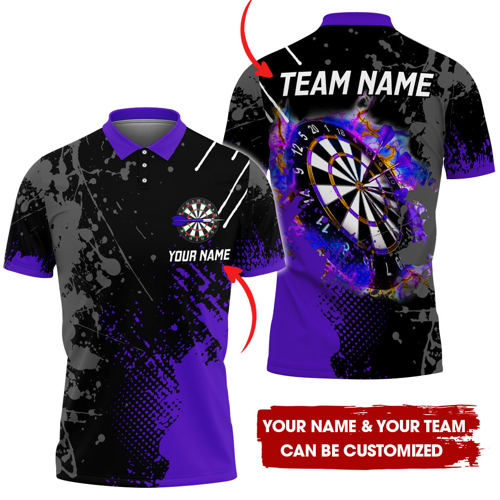 Customized Paint Style Darts Men Polo Shirt, Custom Darts For Team Polo Shirt For Men, Perfect Gift For Darts Lovers, Darts Players