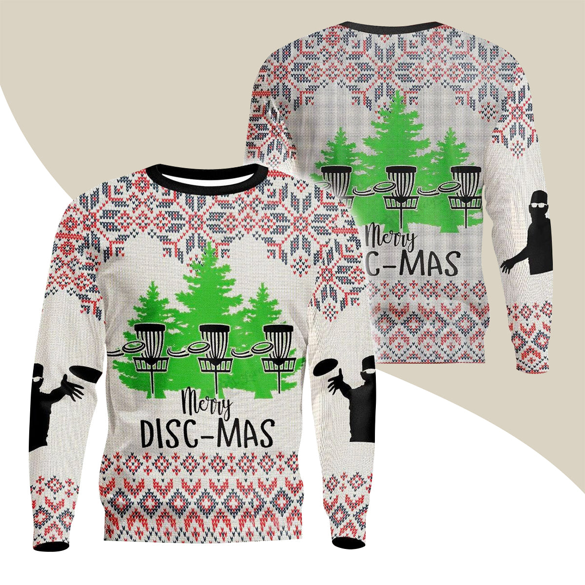 Disc Golf Ugly Christmas Sweater, Disc Golf Merry Discmas Christmas Ugly Sweater For Men & Women - Perfect Gift For Christmas, Disc Golf Lovers