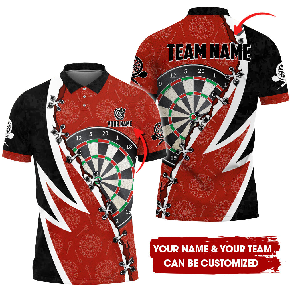 Customized Wing Darts Men Polo Shirt, Custom Darts For Team Polo Shirt For Men, Perfect Gift For Darts Lovers, Darts Players