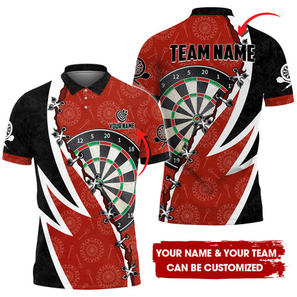 Customized Wing Darts Men Polo Shirt, Custom Darts For Team Polo Shirt For Men, Perfect Gift For Darts Lovers, Darts Players