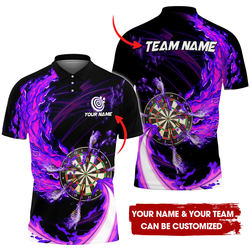 Customized Breath Of Fire Darts Men Polo Shirt, Custom Darts For Team Polo Shirt For Men, Perfect Gift For Darts Lovers, Darts Players
