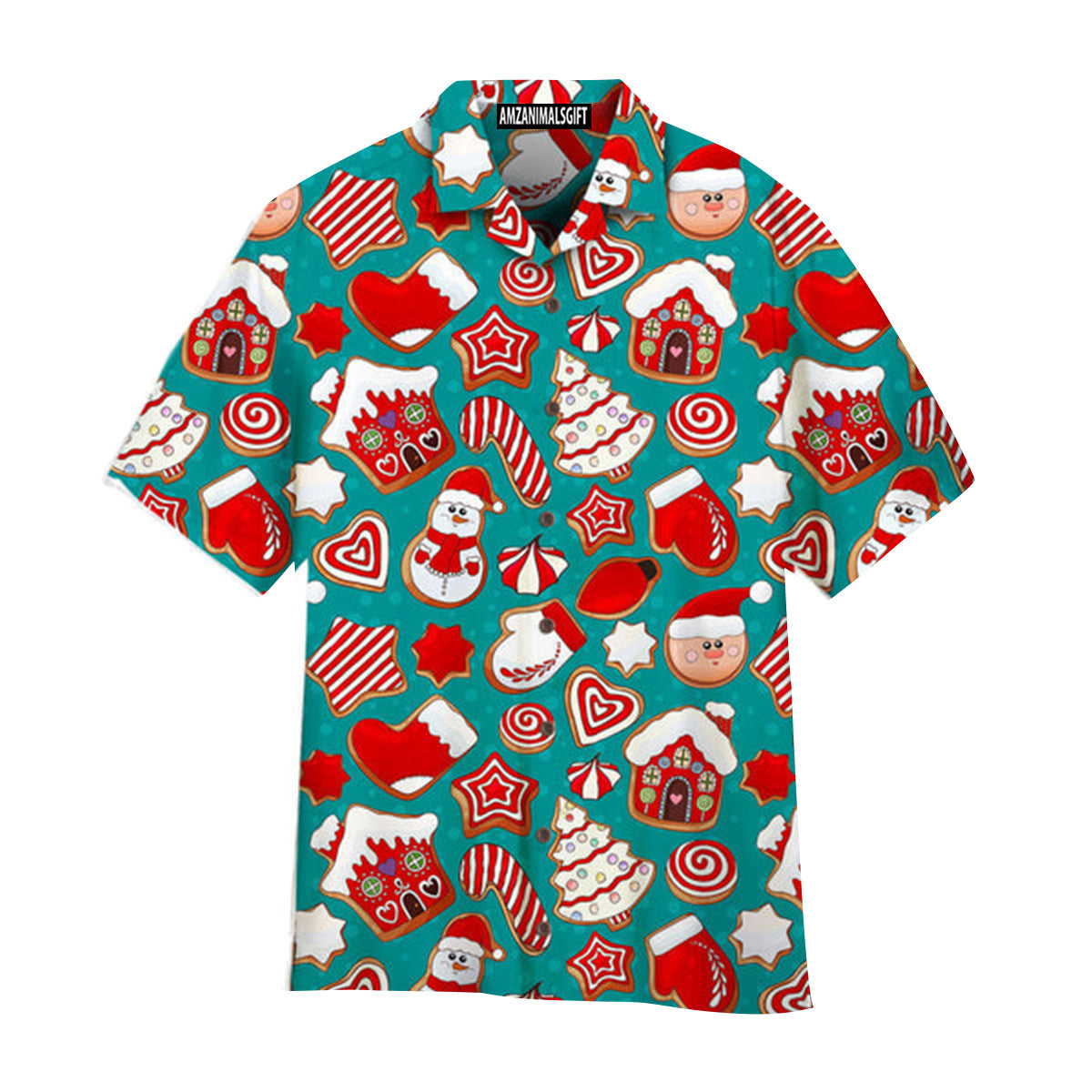 Gingerbread Cookies Hawaiian Shirt, Perfect Outfit For Men And Women On Summer Tropical Hawaiian Gingerbread Lovers, Christmas Gifts