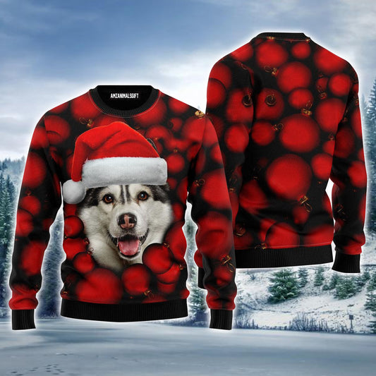 Siberian Husky Ornament Christmas Ugly Sweater For Men & Women, Perfect Outfit For Christmas New Year Autumn Winter