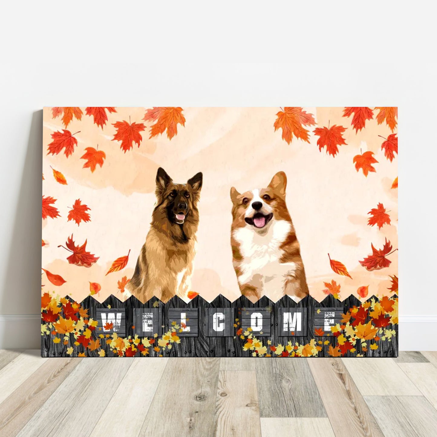 Custom Photo Dog Landscape Canvas, Pet Loss Gift, Personalized Dog Memorial Gifts Canvas Wall Art - Memorial Gift For Dog Lover, Pet Lovers