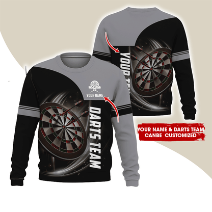 Customized Darts Sweatshirt, Personalized Name & Your Darts Team Name Sweatshirt For Men & Women, Perfect Gift For Darts Lovers, Friend, Family