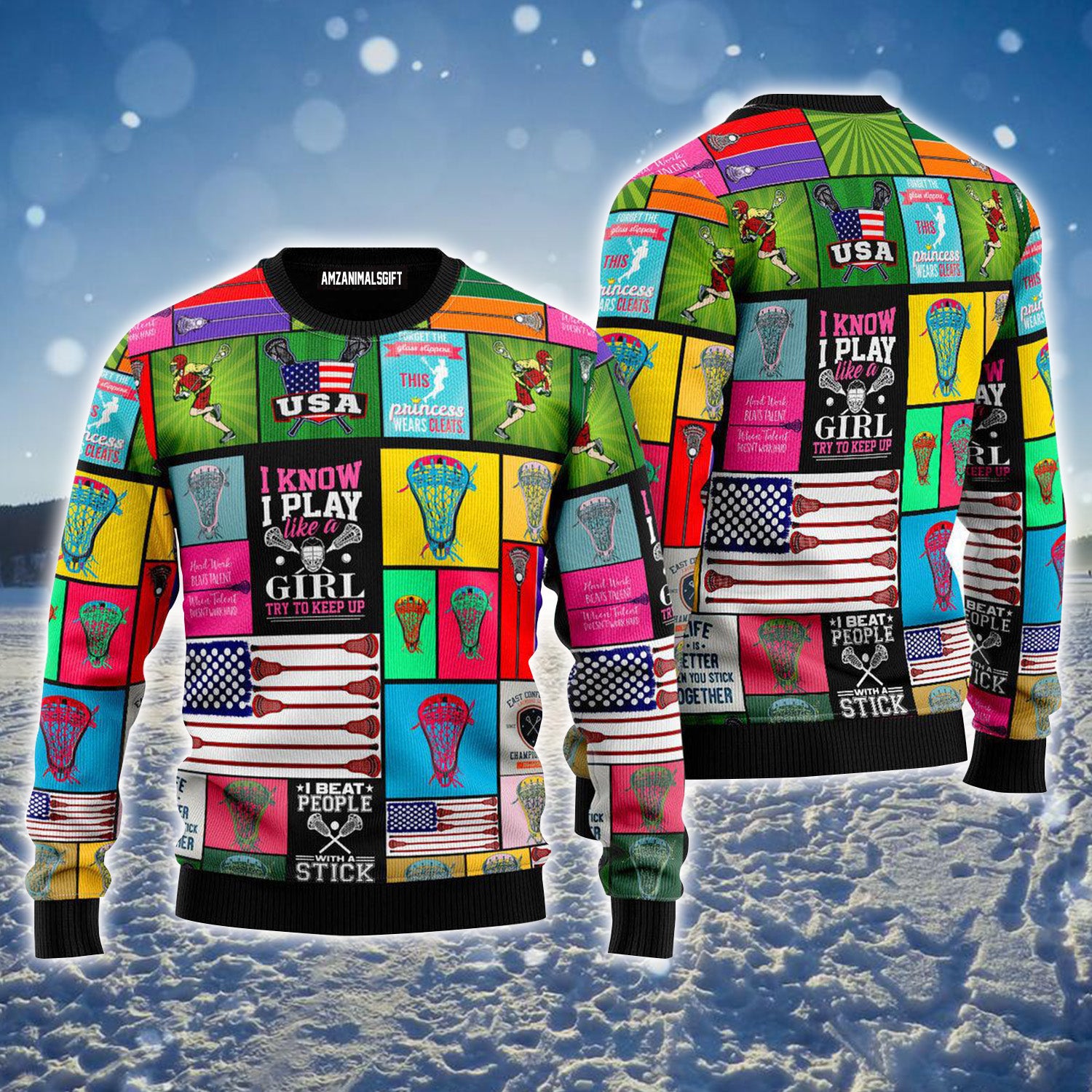 Lacrosse Love Life Ugly Christmas Sweater For Men & Women, Perfect Outfit For Christmas New Year Autumn Winter